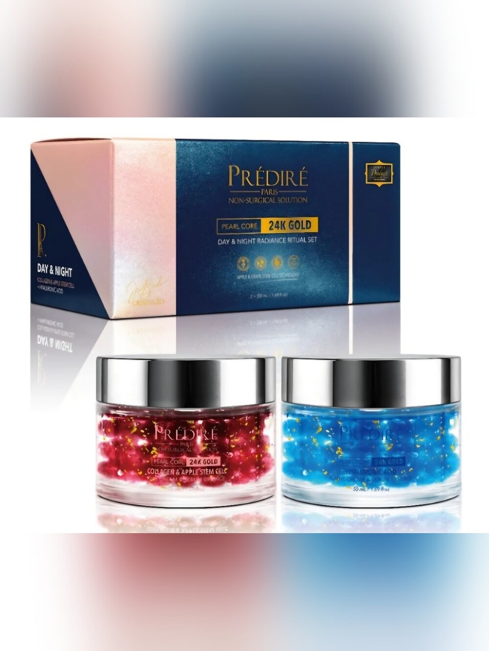 Cream  Day & Night Radiance Gel Set - Blue & Red (Bundle)